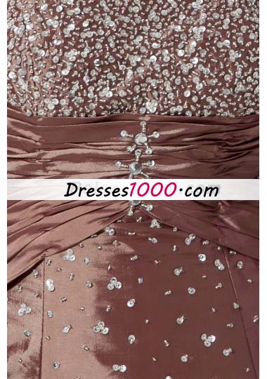 Ball Gown Beading Quinceanera Dress in Brown