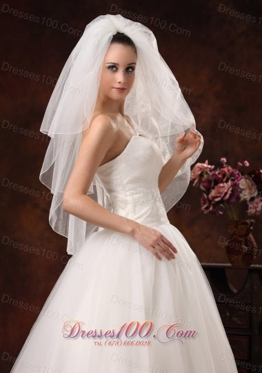 Three-tier Veil for Wedding Organza On Sale