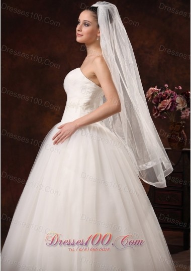 Beautiful White Organza Bridal Veils for Wedding