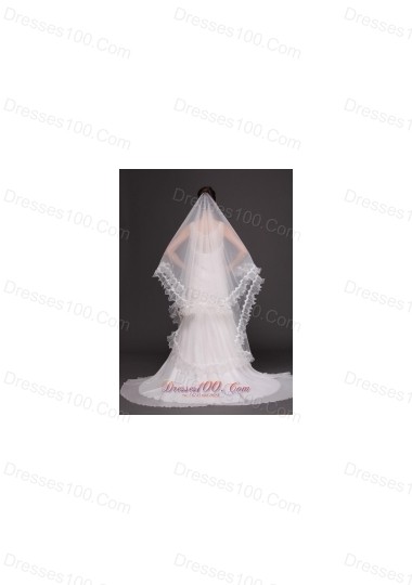 Drop Two-tier Organza Wedding Veil On Sale