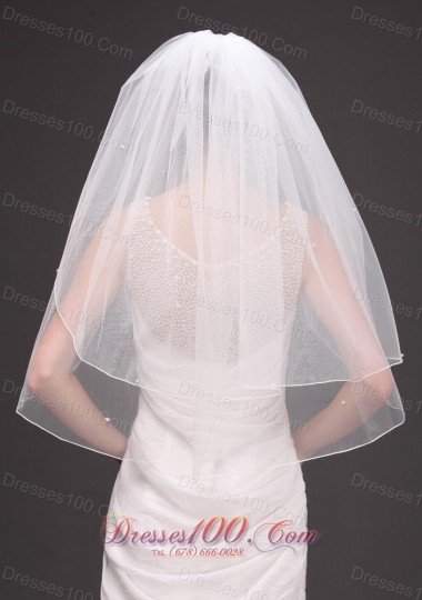 Two-tier Cut Edge Tulle Drop Bridal Veil