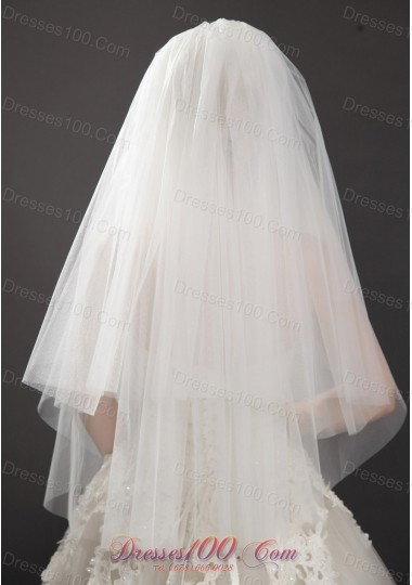 Stunning Two-tier Waterfall Bridal Veils Tulle