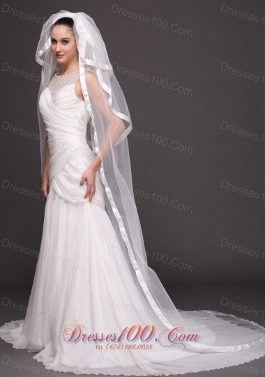 Three Layers Waterfall Bridal Veils For Wedding