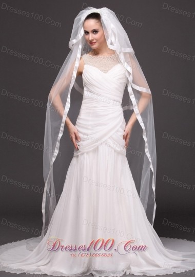 Three Layers Waterfall Bridal Veils For Wedding