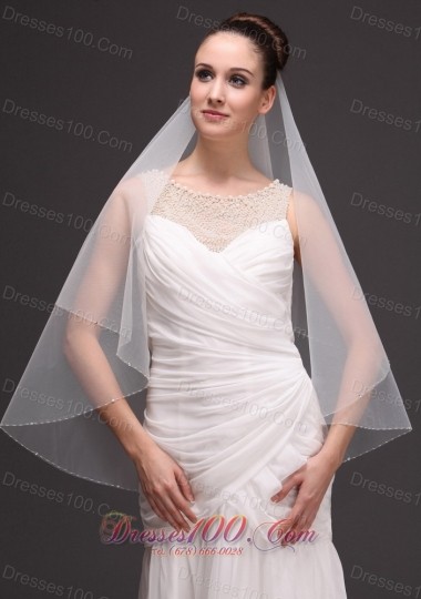 Wedding Tulle Two-tiered 2013 beaded