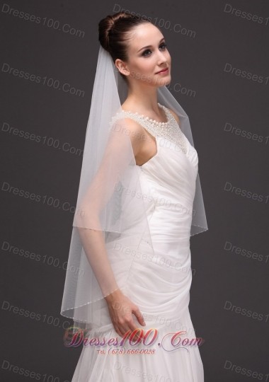 Wedding Tulle Two-tiered 2013 beaded