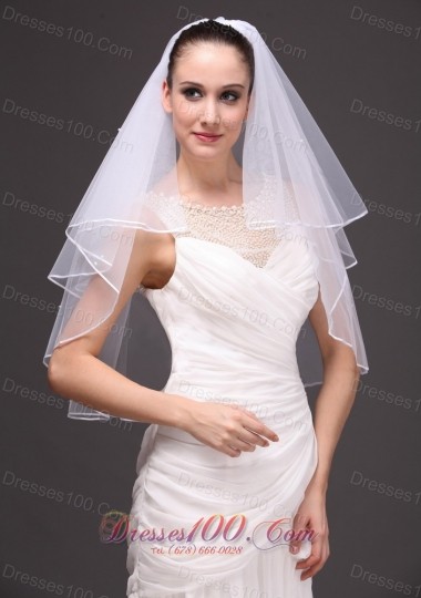 Wedding Veil 2013 Ribbon Edge two tiered
