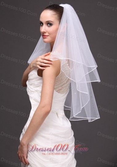 Wedding Veil 2013 Ribbon Edge two tiered