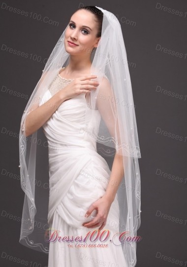 Wedding Bridal Veil Fingertip Two-tiered 2013