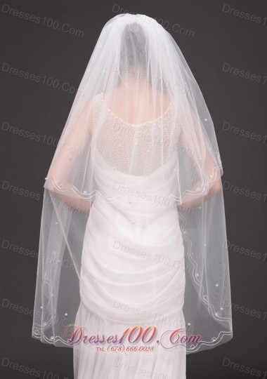 Wedding Bridal Veil Fingertip Two-tiered 2013