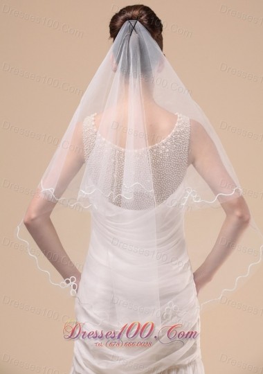Royal Designer Tulle Ribbon Edge Bridal Veil