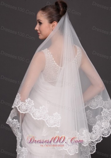 Lace Applique 2013 Tulle Graceful Wedding Veil