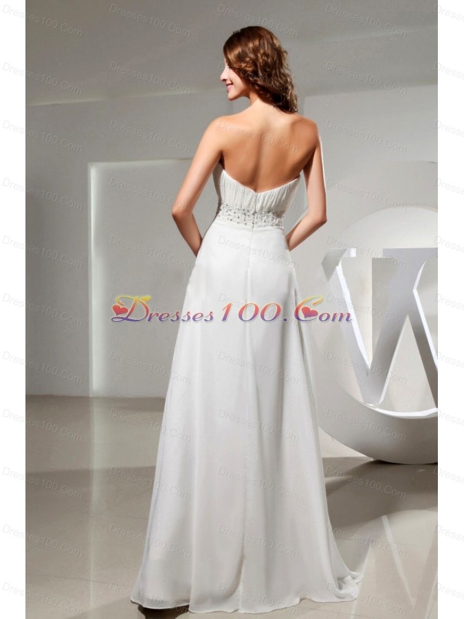 Simple Wedding Dress For Bridal Beaded Ruching