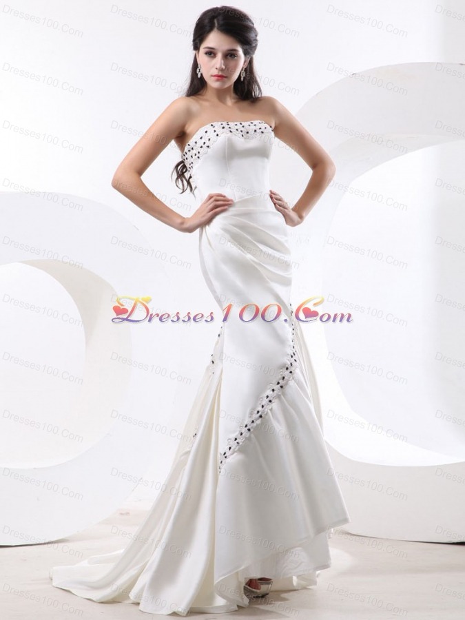 Mermaid Wedding Dress for Bridal Beading Brush