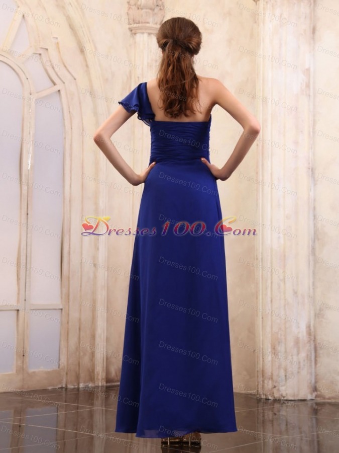 Royal Mother Bride Dress One Shoulder Ankle-length