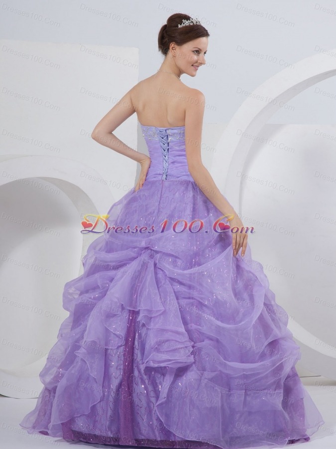 Lilac One Shoulder Tulle Quinceanera Dress On Sale