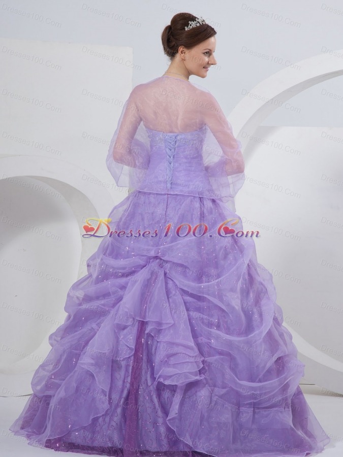 Lilac One Shoulder Tulle Quinceanera Dress On Sale