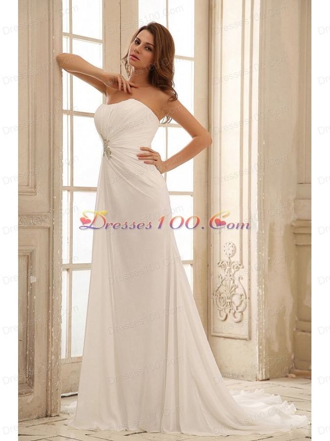 Wedding Gown Empire Princess Wedding Dress With Beading