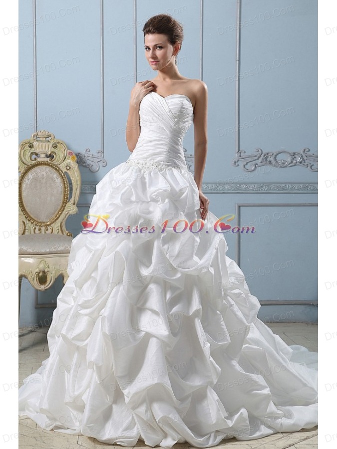 Ball Gown Sweetheart Wedding Dress Pick-ups
