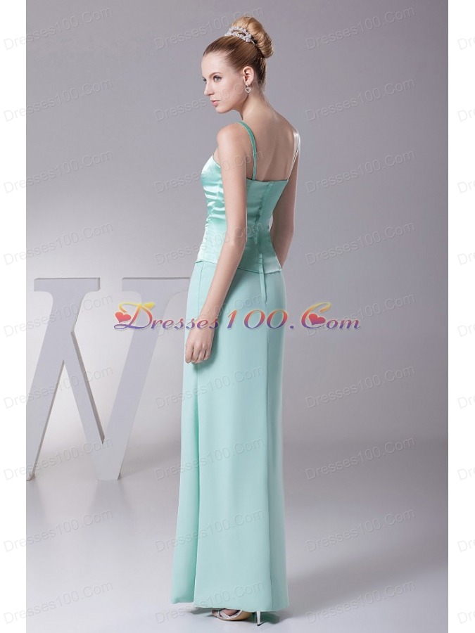 Chiffon Mother Of The Bride Dress Apple Green Sleeves