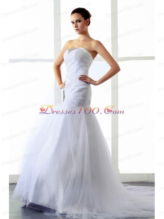 2013 A-line Dress for Wedding Beading Brush
