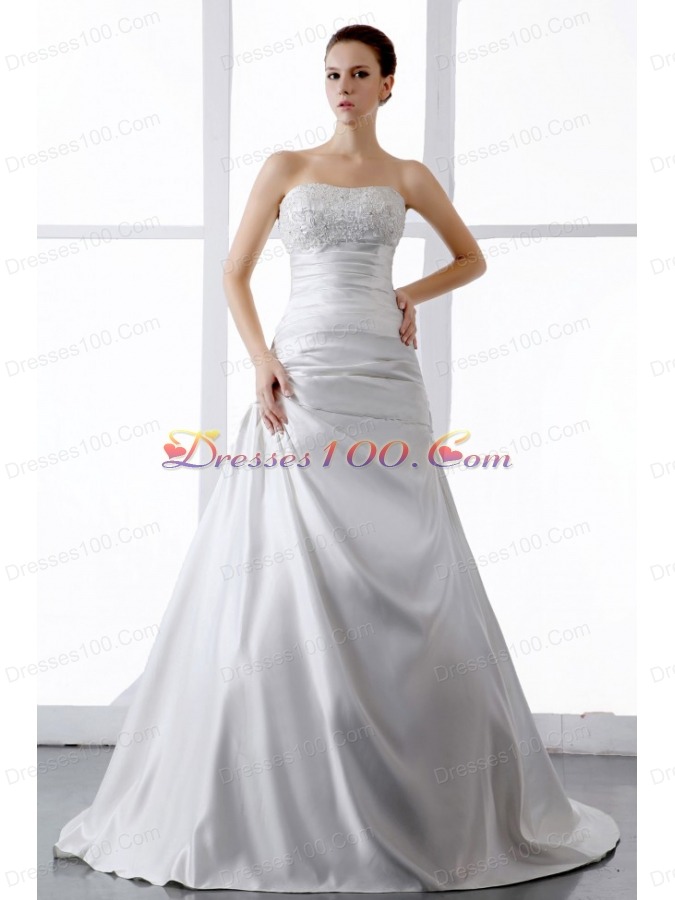Gorgeous Wedding Dress Appliques A-line Court