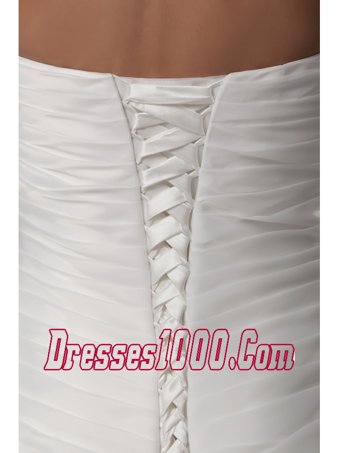 Pick-ups Sweetheart A-line / Princess Wedding Dress With Corset up Back