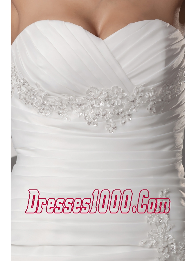 Pick-ups Sweetheart A-line / Princess Wedding Dress With Corset up Back