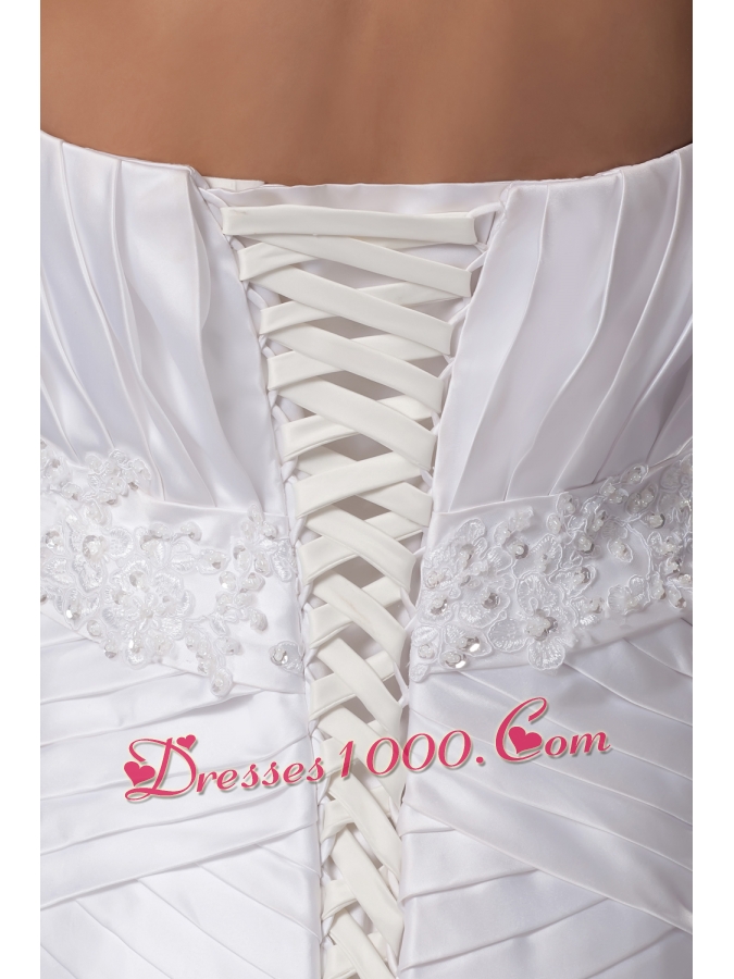 Sweetheart Appliques Designer A-line / Princess Wedding Dress