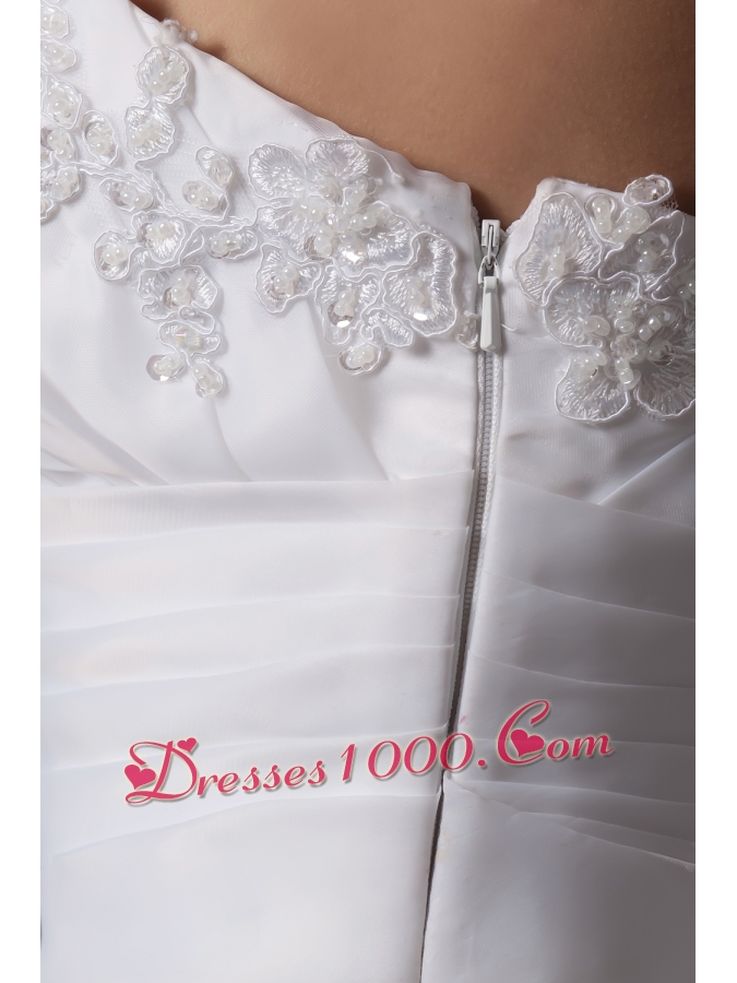 Sweetheart Long Mermaid Appliques Wedding Dress For Custom Made