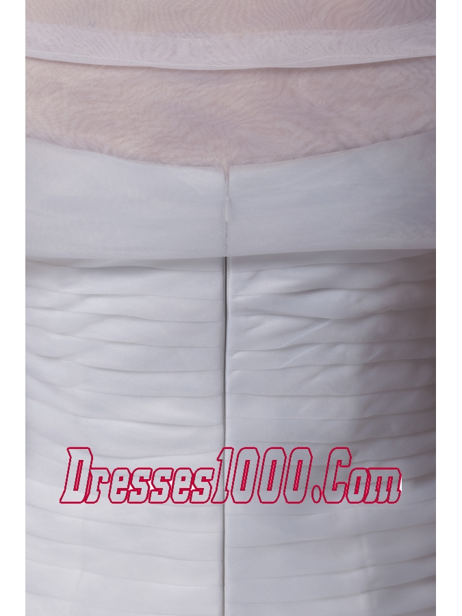 V-neck Court Train Appliques Ball Gown Wedding Dress