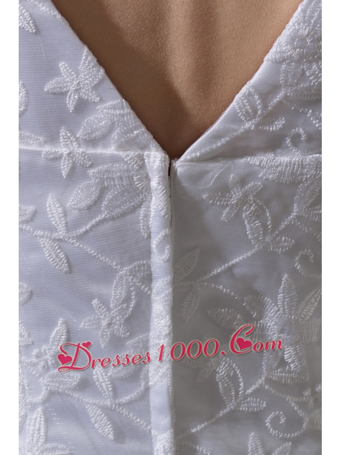 2013 Square Neck Lace Wedding Dress With Court Train