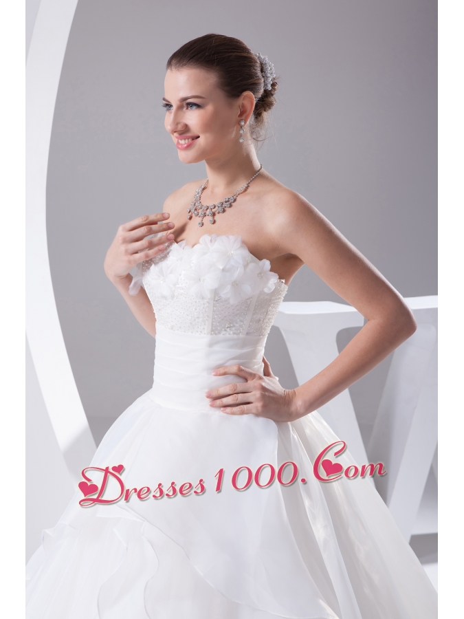 Beading 2013 Beautiful long Ball Gown Sweetheart Wedding Dress