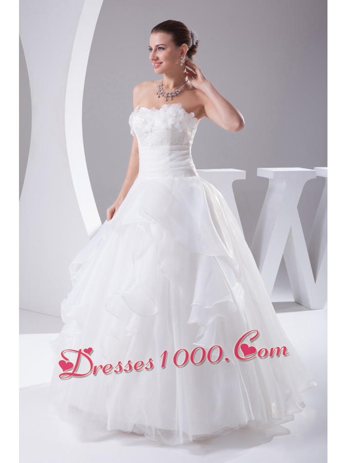 Beading 2013 Beautiful long Ball Gown Sweetheart Wedding Dress