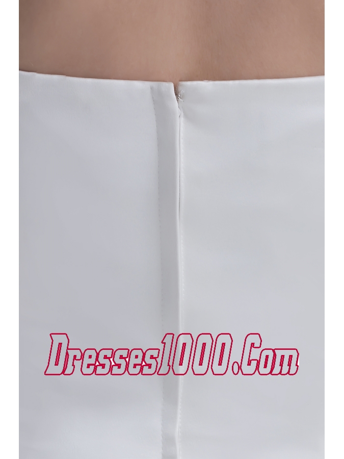 Beading Hand Made Flower Sweetheart High-low Wedding Dress