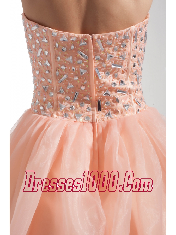 Beading Sweetheart Ball Gown Floor-length Watermelon Quinceanera Dress
