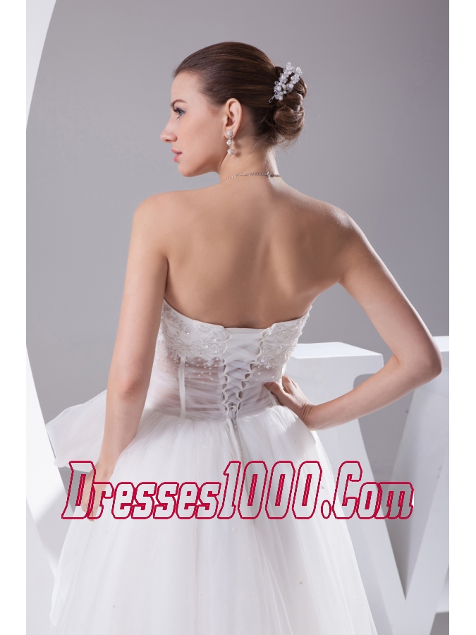 Elegant Column Strapless Lace-up Beading 2013 Wedding Dress