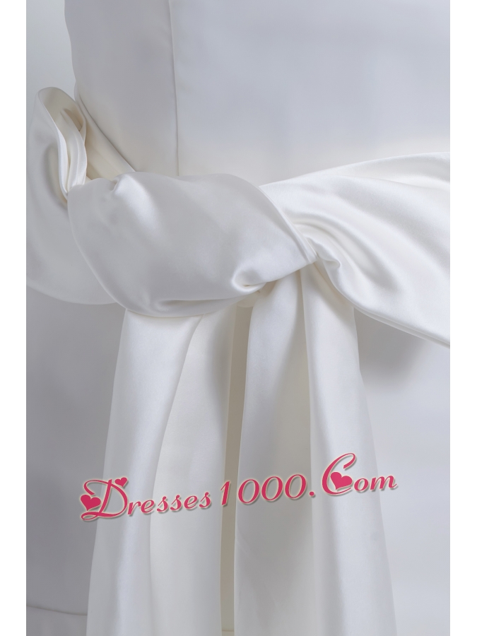 Halter Top Sash A-line Organza Wedding Dress
