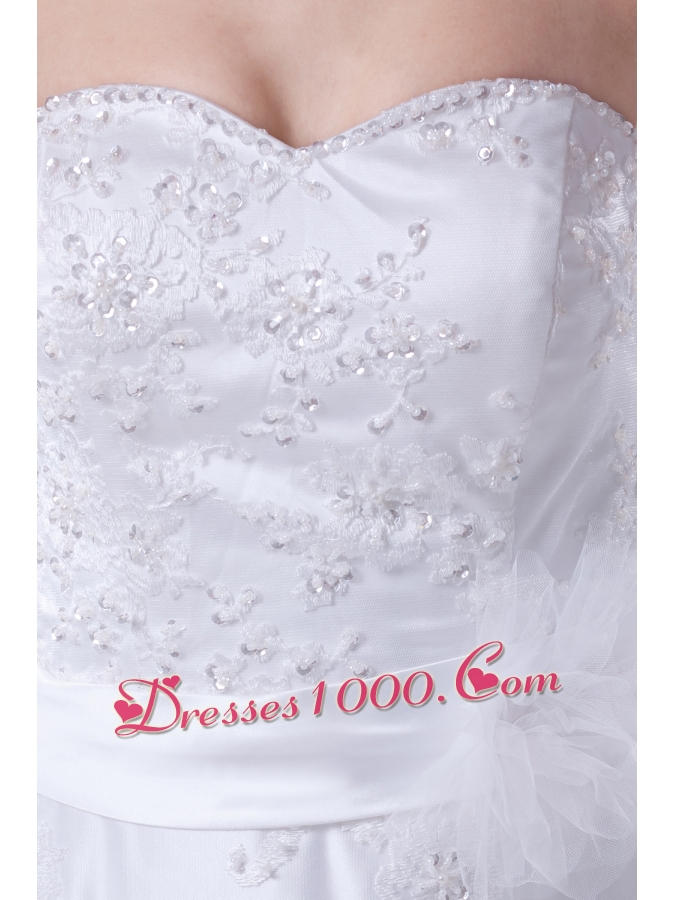 Perfect Sweetheart Court Train Sequins Wedding Dress