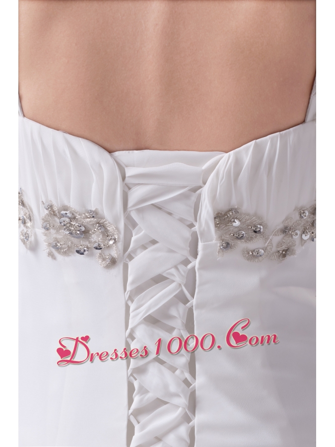 Plus Size Appliques Straps Empire Prom Dress For 2013 Customize