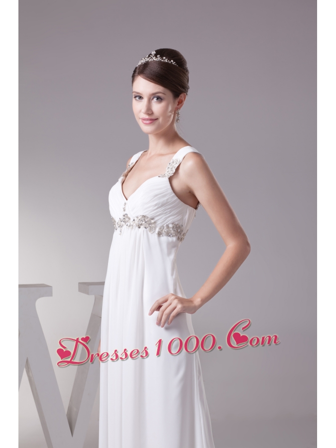 Plus Size Appliques Straps Empire Prom Dress For 2013 Customize