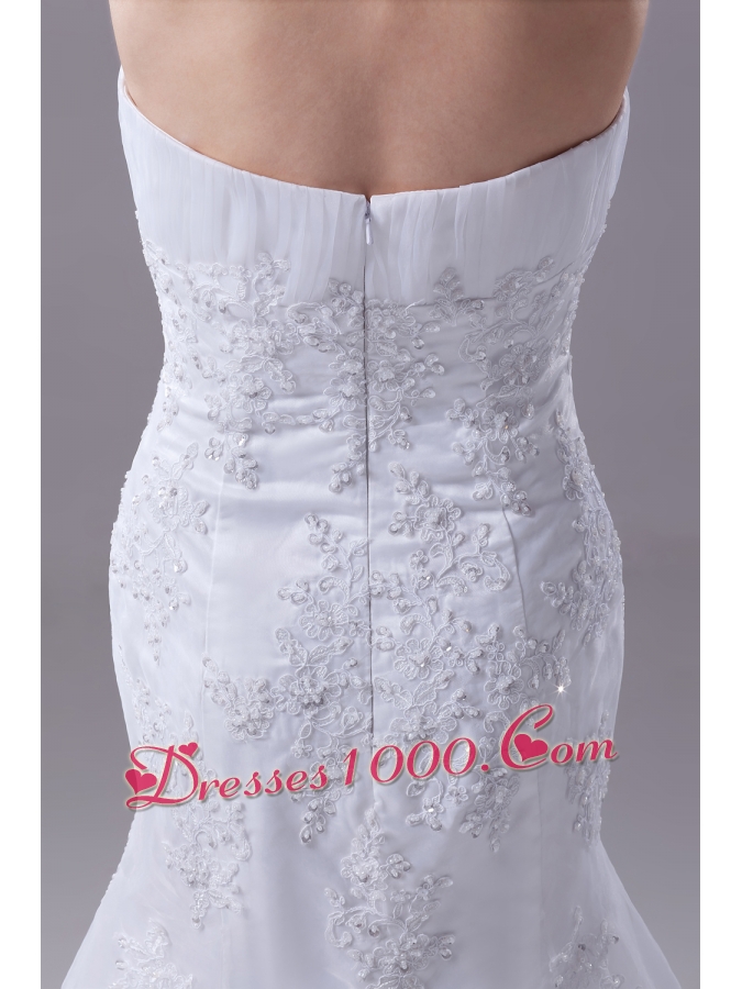 2013 Lace Appliques Mermaid / Trumpet Sweetheart Wedding Dress