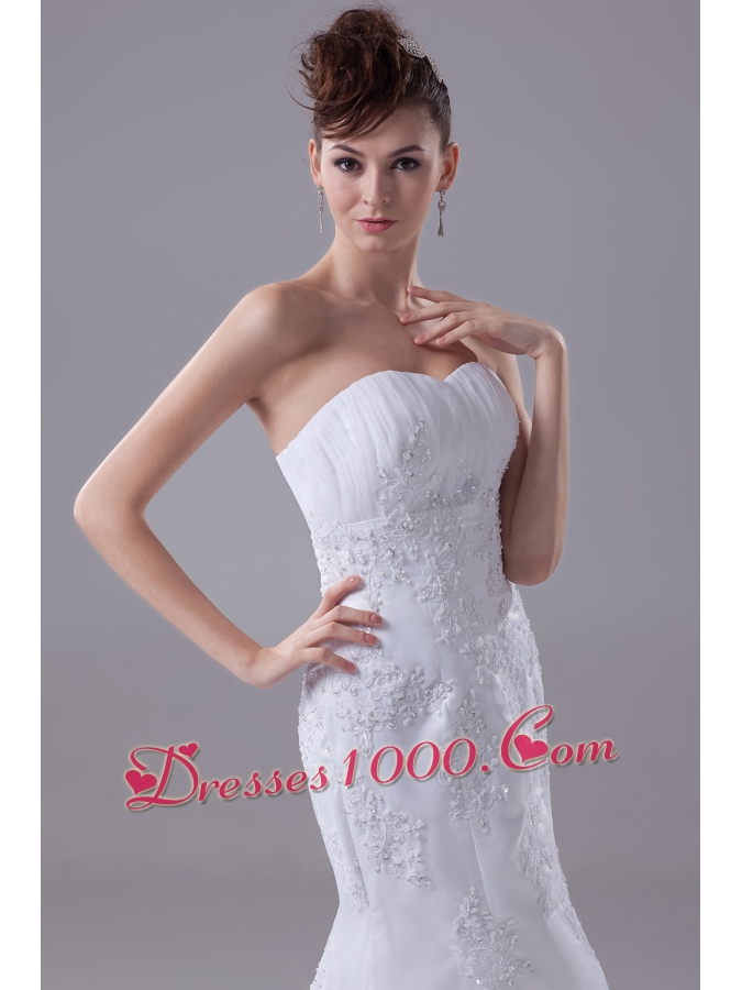 2013 Lace Appliques Mermaid / Trumpet Sweetheart Wedding Dress