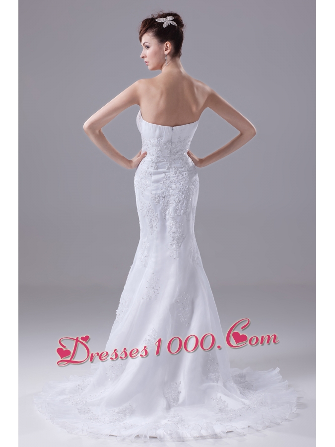 2013 Lace Appliques Mermaid / Trumpet Sweetheart Wedding Dress