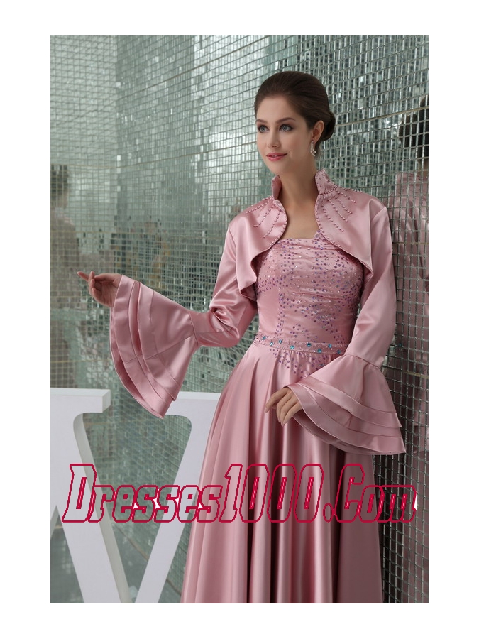 2013 New Styles Empire Long Strapless Beading Mother of the Bride Dress