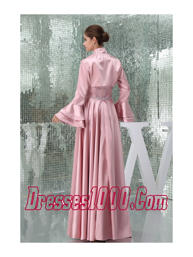 2013 New Styles Empire Long Strapless Beading Mother of the Bride Dress