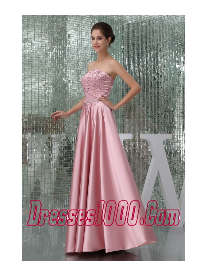 2013 New Styles Empire Long Strapless Beading Mother of the Bride Dress