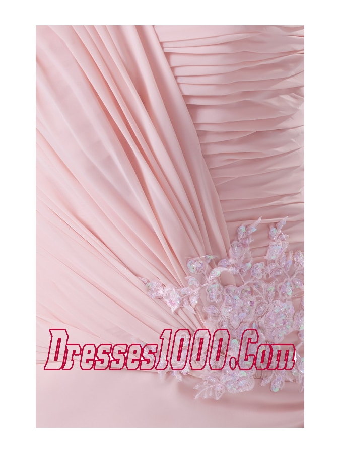 Appliques and Ruching Sweetheart Ankle-length Mother Of The Bride Dress