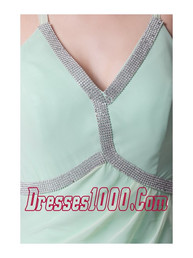 Beading V-neck Column Long Mother of Bride Dresses