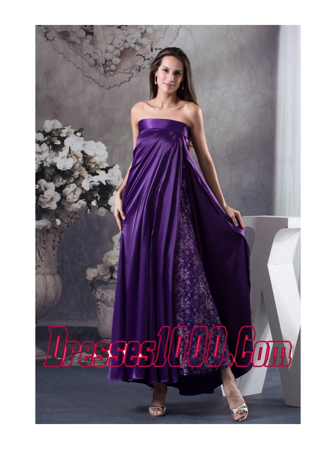Beautiful Strapless Ankle-length Empire Mother Of The Bride Dress